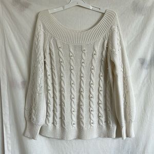 White pearl sweater
